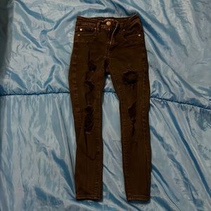 aeropostale black jeans size high rise 000 short good condition